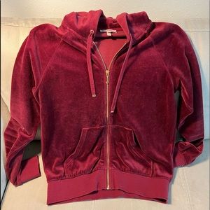 Juicy Couture Velour Gold Zip Hoodie